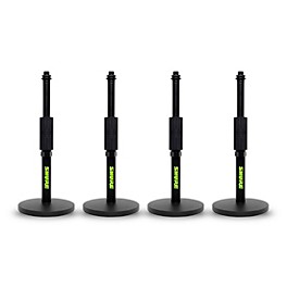 Shure Shure Round 6" Base Desktop Mic Stand With Standard Height-Adjustable Twist Clutch 4-Pack