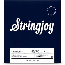 Stringjoy Signatures 4 String Short Scale Nickel Wound Bass Guitar Strings