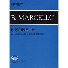 Editio Musica Budapest Six Sonatas Op. 1 (Cello and Piano) EMB Series Composed by Benedetto Marcello
