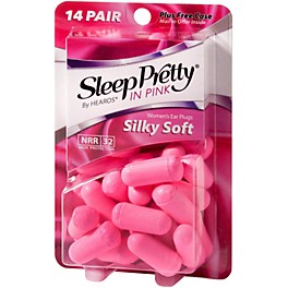 Hearos Sleep Pretty in Pink 14 Pair Ear Plugs + Free Case