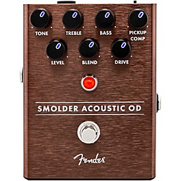 Open Box Fender Smolder Acoustic Overdrive Effects Pedal Level 1