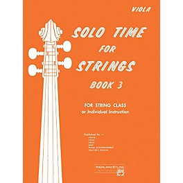 Alfred Solo Time for Strings Book 3 Viola