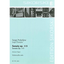 Sikorski Sonata, Op. 115 (Cello Solo) String Series