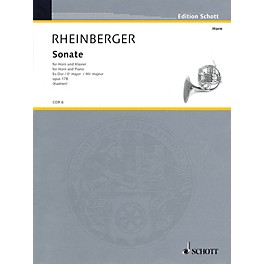 Schott Sonata Op. 178 E Flat Major (Horn and Piano) Schott Series