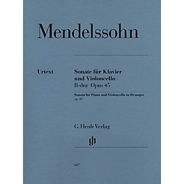 G. Henle Verlag Sonata for Piano and Violoncello B Flat Major Op. 45 Henle Music Folios Series Softcover