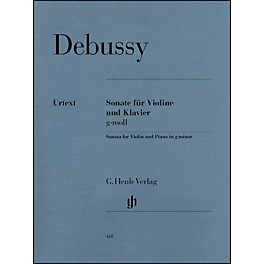 G. Henle Verlag Sonata for Violin And Piano In G Minor By Debussy