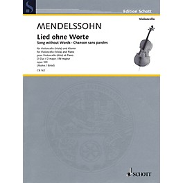 Schott Song Without Words in D Major, Op. 109 (Cello (or Viola) and Piano) Schott Series Softcover