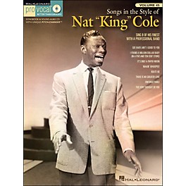 Hal Leonard Songs In The Style Of Nat "King" Cole Pro Vocal Songbook & CD for Male Singers Vol. 45