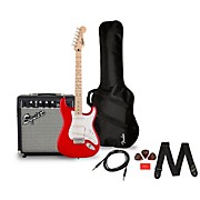 Sonic Stratocaster Limited-Edition Maple Fingerboard Electric Guitar Pack With Fender Frontman 10G Amp Torino Red