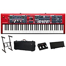 Nord Stage 4 73-Key Keyboard Travel+ Bundle With Z Stand, Adapter, Triple Pedal, Music Stand & Case