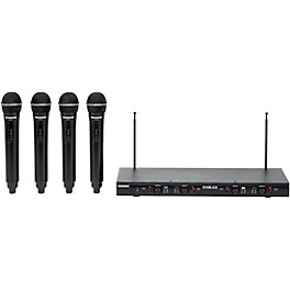 Blemished Samson Stage 412 Quad Vocal VHF Frequency Agile Wireless System (VHF12-Q6 x 4/SR412) With 4 Q6 Dynamic Mics VHF ...