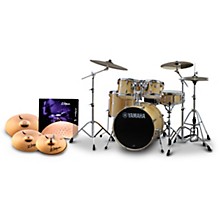 Yamaha Stage Custom Birch 5-Piece Shell Pack Natural Wood With I Series Essentials Plus Cymbal Pack
