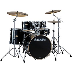 Stage Custom Birch 5-Piece Shell Pack With 22" Bass Drum Raven Black