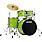 TAMA Stagestar 5-Piece Complete Drum Set With 22" Bass Drum Lime Green Sparkle