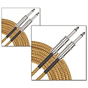 Standard Instrument Cable Tweed-20 ft.-Gold (2 Pack)
