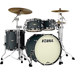 TAMA Starclassic Maple 4-Piece Shell Pack With Black Nickel Hardware and 22" Bass Drum Flat Black