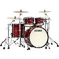 TAMA Starclassic Maple 4-Piece Shell Pack With Smoked Black Nickel Hardware and 22" Bass Drum Red Oyster
