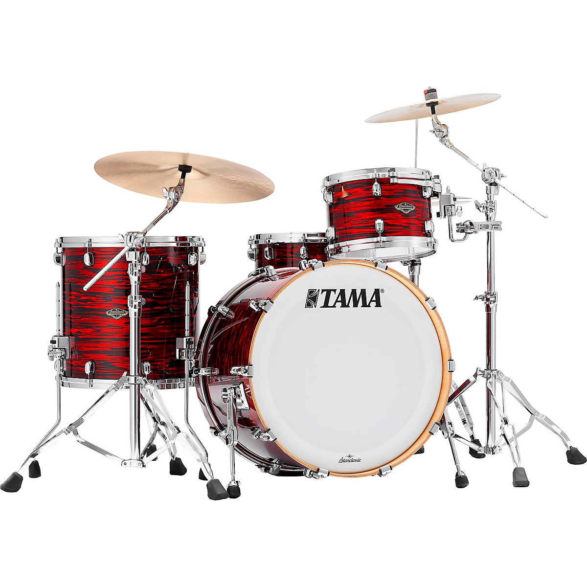 Tama Starclassic Walnut Birch 3 Piece Shell Pack With 22 Bass Drum Red Oyster Guitar Center