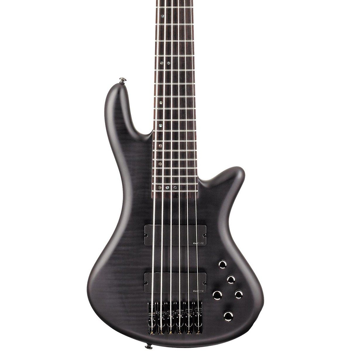Schecter Guitar Research Stiletto Studio 6 Bass Satin SeeThru Black Guitar Center