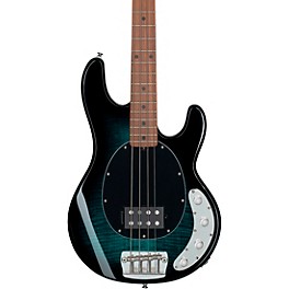 Blemished Sterling by Music Man StingRay Ray34 Flame Maple Electric Bass Guitar Level 2 Teal 197881052768