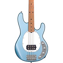 Blemished Sterling by Music Man StingRay Ray34 Maple Fingerboard Electric Bass Level 2 Firemist Silver 197881073091