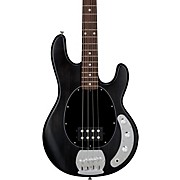 StingRay Ray4 Electric Bass Guitar Satin Transparent Black Black Pickguard