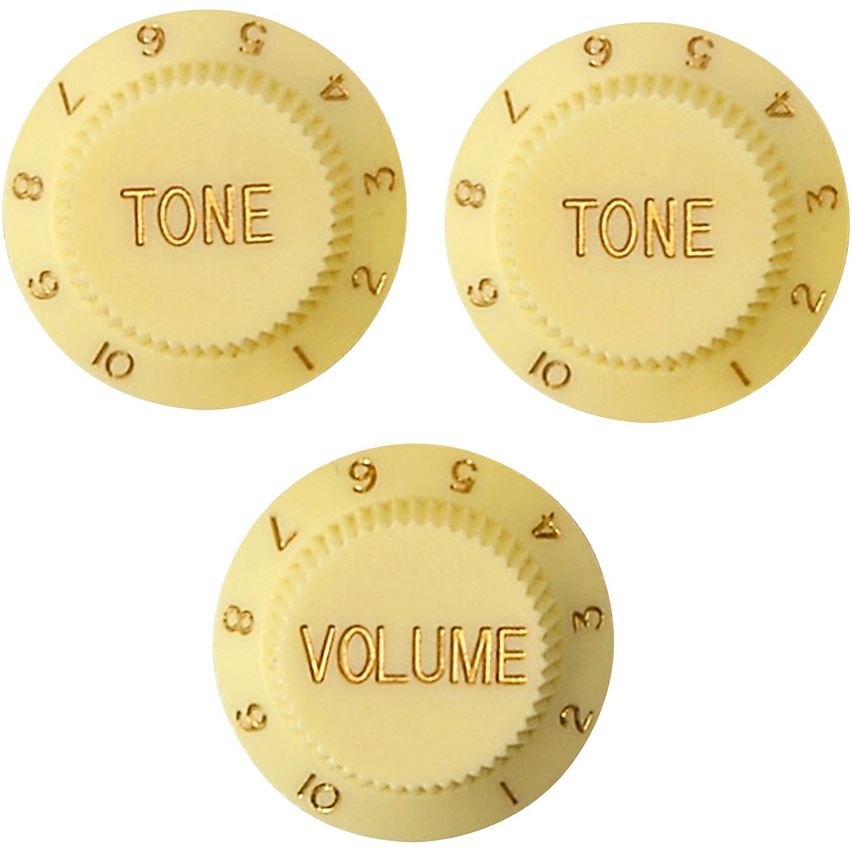 Mojotone Strat Guitar Knobs Aged White | Guitar Center