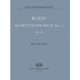 Editio Musica Budapest String Quartet No. 3, Op. 40 - Feasts of Equinoxes EMB Series Composed by Attila Bozay