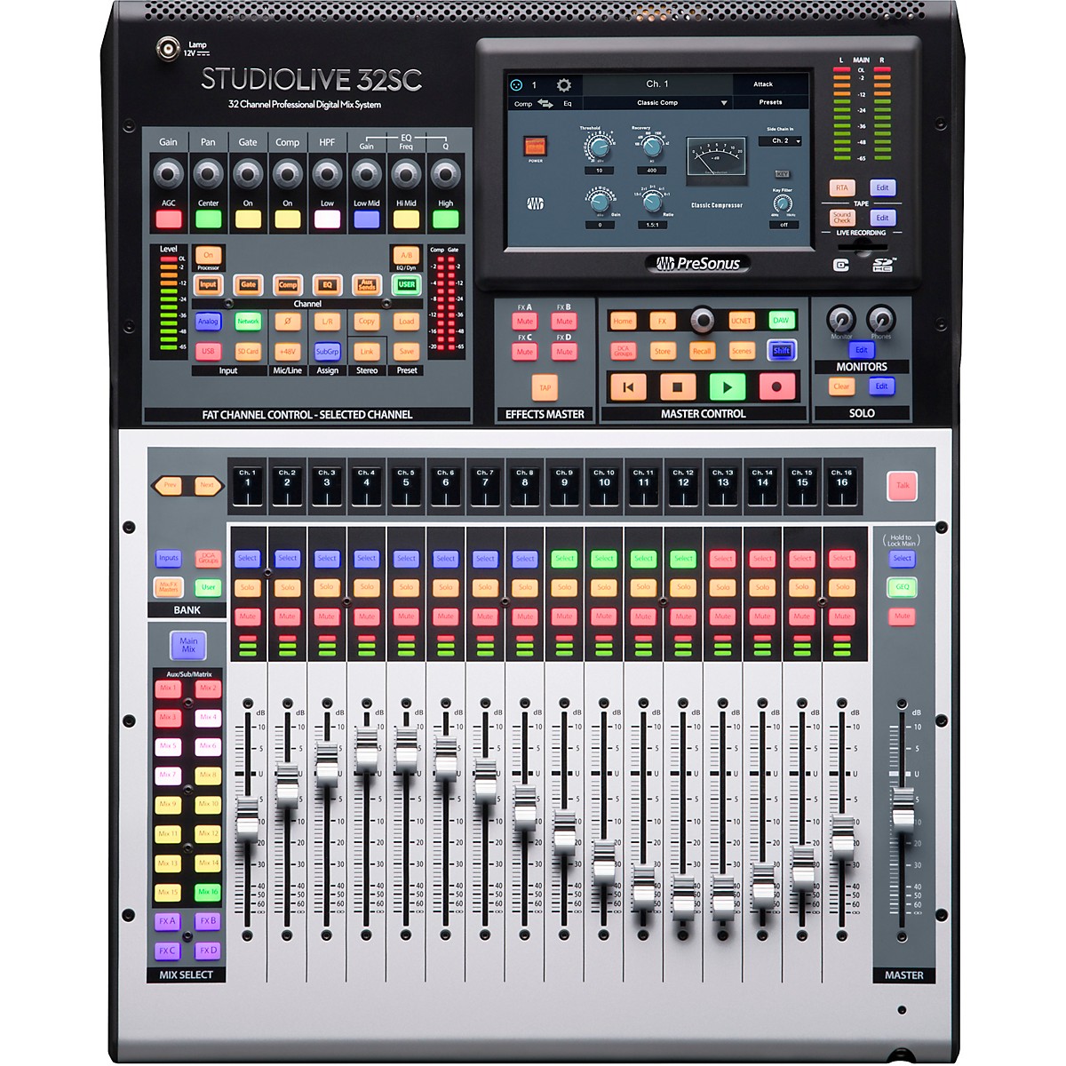 Presonus StudioLive 32SC 32Channel Mixer with 17 Motorized Faders and