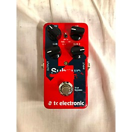 Used TC Electronic Sub N Up Octaver Effect Pedal