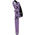 Henry Heller Suede With X's Guitar Strap Purple 2 in.