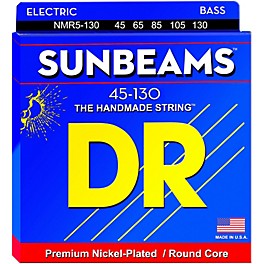 DR Strings Sunbeams NMR5-130 Medium 5-String Bass Strings .130 Low B