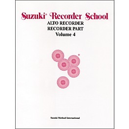Alfred Suzuki Recorder School (Alto Recorder) Recorder Part Volume 4
