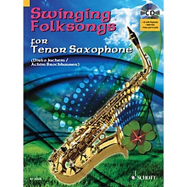 Hal Leonard Swinging Folksongs Play-along For Tenor Saxophone Bk/CD With Piano Parts To Print Woodwind Solo Series