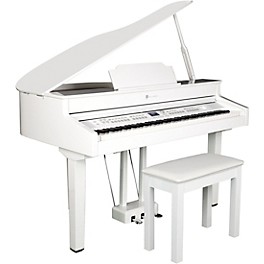 Open Box Williams Symphony Grand II Digital Micro Grand Piano With Bench Level 1 White 88 Key