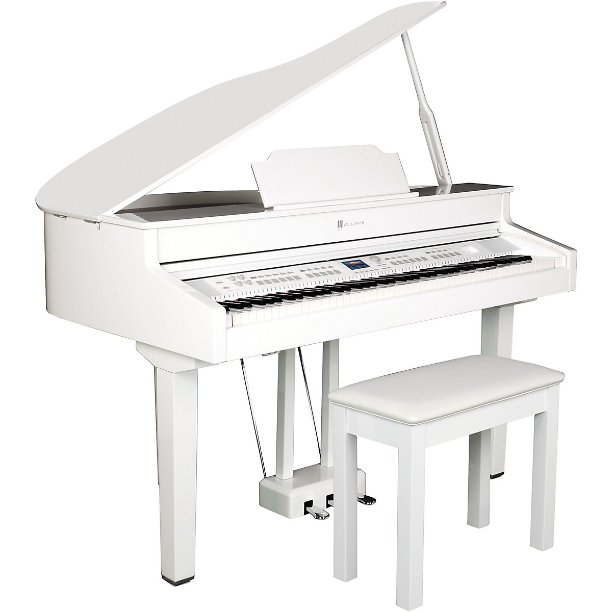 Williams Symphony Grand II Digital Micro Grand Piano With Bench White