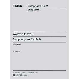 Associated Symphony No2 Study Score Study Score Series Composed by W Piston