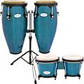 Toca Synergy Conga Set with Stand and Bongos Blue