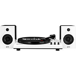 Open Box Gemini TT-900BW Vinyl Record Player Turntable With Bluetooth and Dual Stereo Speakers Black/White