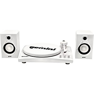 Gemini TT-900WW Vinyl Record Player With Bluetooth and Dual Stereo Speakers White 