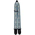 Perri's The Hope Collection by Selena 2" Jacquard Guitar Strap Turquoise Blossom 2 in.