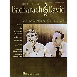 Hal Leonard The Songs Of Bacharach And David arranged for piano, vocal, and guitar (P/V/G)