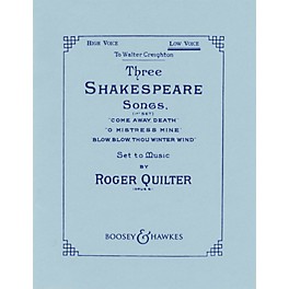 Boosey and Hawkes Three Shakespeare Songs, Op. 6 (First Set) Boosey & Hawkes Voice Series  by Roger Quilter