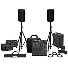 Mackie ThumpSub GO Battery-Powered Portable Subwoofer Bundle with 12" Battery Powered Speakers, 10 Channel Mixer, Extra Batteries, Stands, Cables, and Mixer Bag