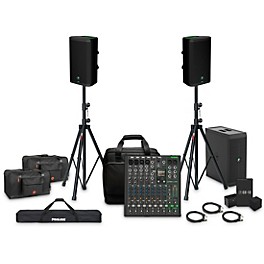 Mackie ThumpSub GO Battery-Powered Portable Subwoofer Bundle with 12" Battery Powered Speakers, 10 Channel Mixer, Extra Ba...