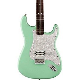 Blemished Fender Tom DeLonge Stratocaster Electric Guitar With Invader SH8 Pickup Level 2 Surf Green 197881105594