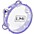 LMI Transparent Tambourine With Head Purple 15CM