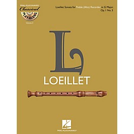 Hal Leonard Treble (Alto) Recorder Sonata in G Major, Op. 1, No. 3 Classical Play-Along Series Softcover with CD