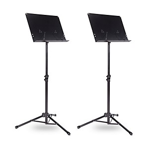 Musician's Gear Tripod Orchestral Music Stand Regular Black - 2 Pack  