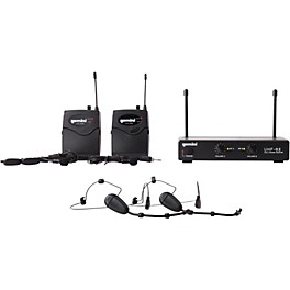 Open Box Gemini UHF-02HL 2-Channel Wireless Headset/Lavalier Combo System
